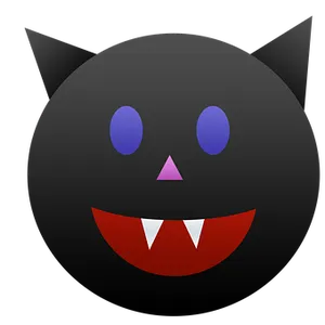 Stylized Bat Emoji Graphic