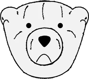 Stylized Bear Face Graphic PNG image