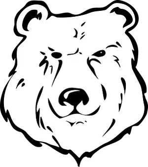 Stylized Bear Head Graphic PNG image