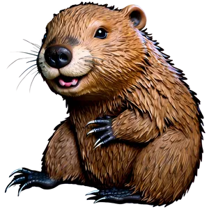 Stylized Beaver Artwork Png 05242024 PNG image