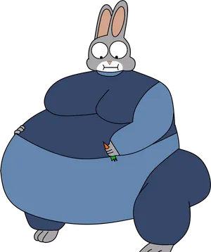 Stylized Big Bunny Cartoon PNG image