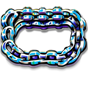 Stylized Bike Chain Illustration PNG 55