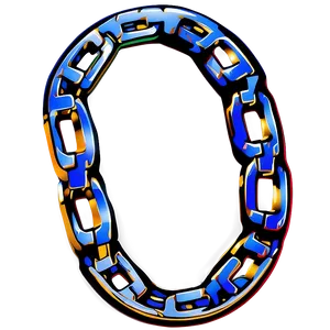 Stylized Bike Chain Illustration PNG Tfh