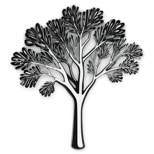 Stylized Black And White Tree Graphic Png 97 PNG image