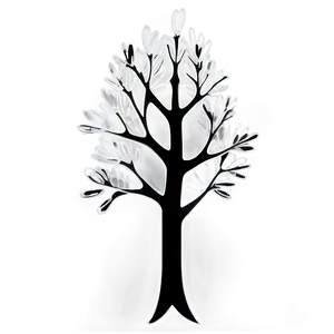Stylized Black And White Tree Graphic PNG Hee9 PNG