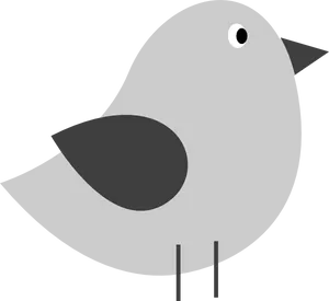 Stylized Black Bird Illustration PNG image