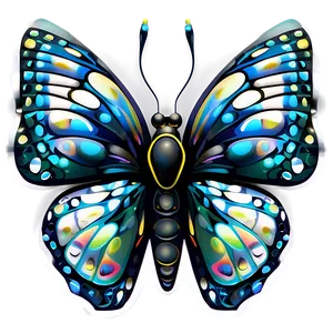 Stylized Black Butterfly PNG Tnb85 PNG