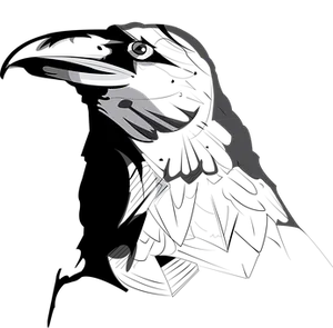Stylized Black Crow Graphic