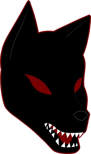 Stylized Black Fox Mask