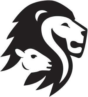 Stylized Black Lion Logo PNG image