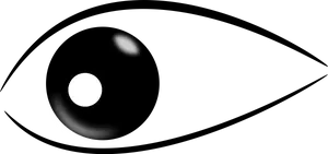 Stylized Blackand White Eye Clipart PNG