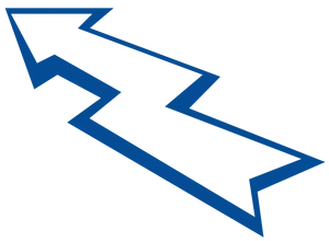Stylized Blue Arrow Graphic PNG image
