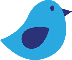 Stylized Blue Bird Graphic
