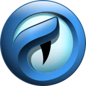 Stylized Blue Browser Icon PNG image