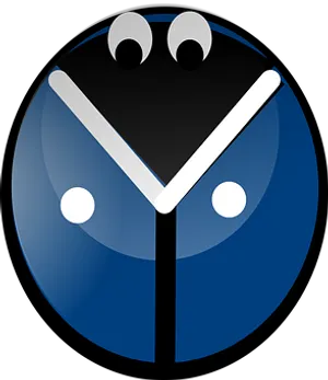 Stylized Blue Bug Icon PNG image