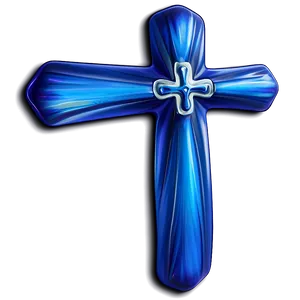 Stylized Blue Cross Feature PNG 06292024