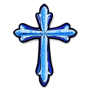 Stylized Blue Cross Feature PNG Eer17 PNG