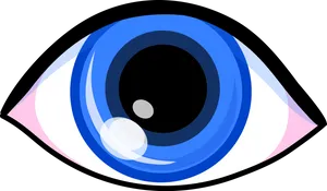 Stylized Blue Eye Clipart PNG image