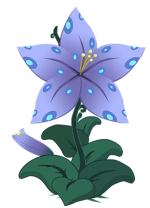 Stylized Blue Flower Illustration
