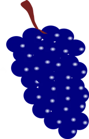 Stylized Blue Grapes Illustration