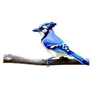 Stylized Blue Jay Graphic PNG 06262024
