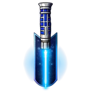 Stylized Blue Lightsaber Graphic Png 26 PNG image