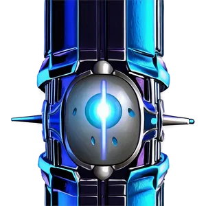 Stylized Blue Lightsaber Graphic PNG Mgv PNG