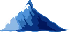 Stylized_ Blue_ Mountain_ Vector PNG image