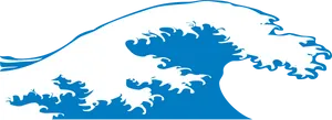 Stylized Blue Wave Graphic PNG image