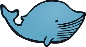 Stylized Blue Whale Graphic PNG image