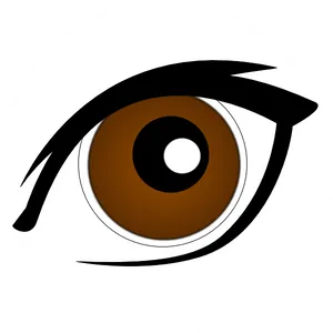 Stylized Brown Eye Clipart PNG image