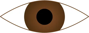 Stylized Brown Eye Clipart PNG