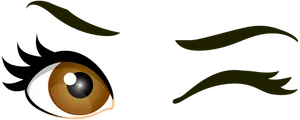 Stylized Brown Eye Illustration PNG image