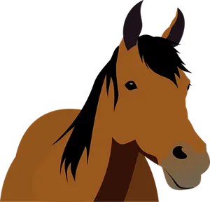 Stylized Brown Horse Vector