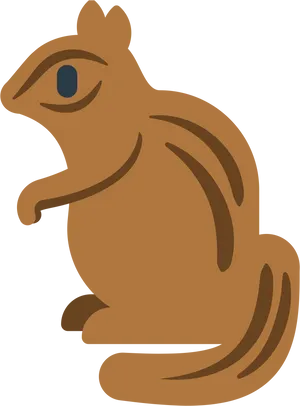 Stylized Brown Squirrel Graphic