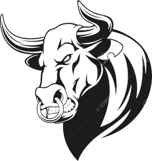 Stylized Bull Graphic PNG image