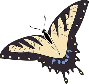 Stylized Butterfly Illustration PNG image
