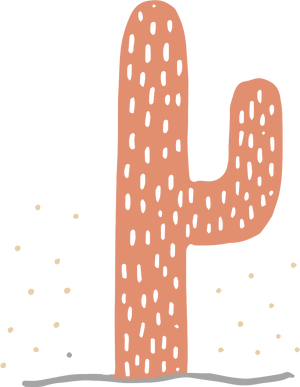Stylized Cactus Illustration PNG image