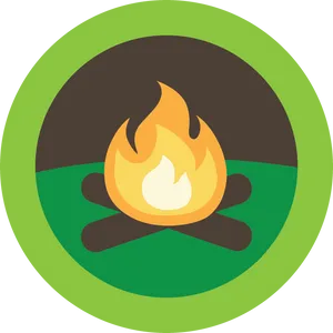 Stylized Campfire Graphic PNG image