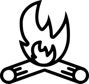 Stylized Campfire Icon PNG image