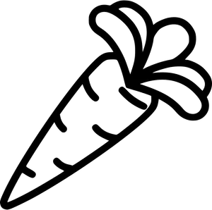 Stylized Carrot Outline Graphic PNG image