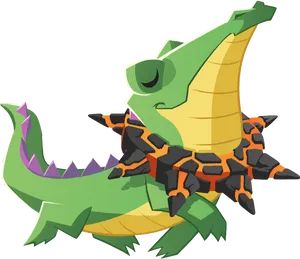 Stylized Cartoon Alligator