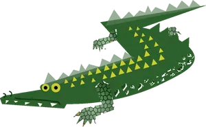 Stylized Cartoon Alligator