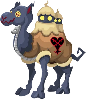 Stylized Cartoon Camel Illustration