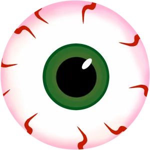 Stylized Cartoon Eyeball PNG image