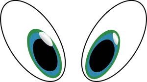 Stylized Cartoon Eyes Clipart PNG image