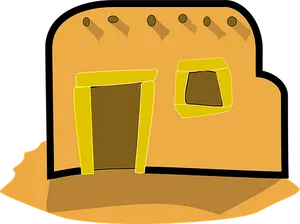 Stylized Cartoon House Illustration