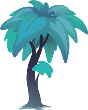Stylized Cartoon Palm Tree