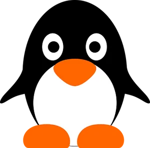 Stylized Cartoon Penguin Graphic
