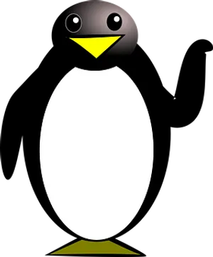 Stylized Cartoon Penguin Illustration